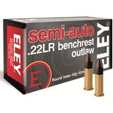 Eley Semi-Auto Benchrest Outlaw Ammunition 22 Long Rifle 42 Grain Lead Round Nose
