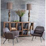 StyleCraft Home Leeds Standard Bookcase Wood/Metal in Black/Brown, Size 40.0 H x 80.0 W x 16.0 D in | Wayfair HFF25050DS