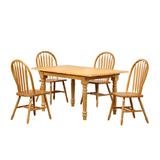 Sunset Trading Oak Selections 5 Piece Butterfly Dining Set with Arrowback Chairs - Sunset Trading DLU-TLB3660-820-LO5PC