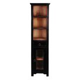 Sunset Trading Cottage Tall Narrow Cabinet In Antique Black - Sunset Trading CC-CAB1924TLD-ABSV