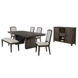 Sunset Trading Cali 7 Piece Extendable Dining Set With Bench - Sunset Trading DLU-CA113-4C-BNSR7PC