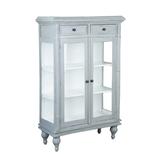 Sunset Trading Cottage Cabinet In Distressed Gray And White - Sunset Trading CC-CAB1290TLD-AGWW
