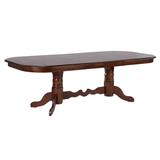Sunset Trading Andrews Double Pedestal Extendable Dining Table In Chestnut Brown - Sunset Trading DLU-ADW4296-CT