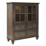 Sunset Trading Shades of Gray One Piece China Cabinet - Sunset Trading DLU-EL-DS
