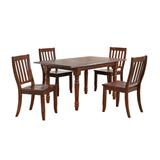 Sunset Trading Andrews 5 Piece Butterfly Leaf Dining Set In Chestnut Brown With School House Chairs - Sunset Trading DLU-ADW3660-C20-CT5PC