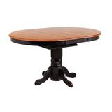 Sunset Trading Black Cherry Selections Pedestal Pub Table In Antique Black with Cherry Butterfly Top - Sunset Trading DLU-TBX4266CB-BCH