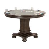 Sunset Trading Vegas Dining and Poker Table With Reversible Game Top In Gray Wood - Sunset Trading CR-87711-TB