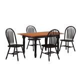 Sunset Trading Black Cherry Selections 5 Piece Butterfly Leaf Dining Set with Arrowback Chairs - Sunset Trading DLU-TLB3660-820-AB5PC