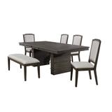 Sunset Trading Cali 6 Piece Extendable Dining Set With Bench - Sunset Trading DLU-CA113-4C-BN6PC