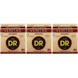 DR Strings VTA-12 Veritas Phosphor Bronze Acoustic Guitar Strings - .012-.054 Light (3-pack)