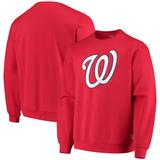 "Stitches Red Washington Nationals Logo Sweatshirt"