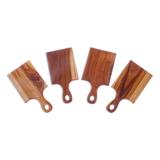 Kitchen Fun,'Unique Teak Wood Mini Cutting and Serving Boards (Set of 4)'