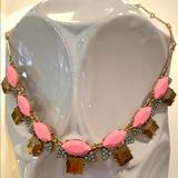 J. Crew Jewelry | J. Crew Statement Necklace | Color: Blue/Gold/Pink/Red | Size: Os