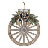 The Gerson Company Ornaments - Wood & Metal Holiday Wheel Ornament