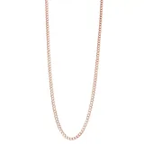 "10k Gold 3.5 mm Curb Chain Necklace, Women's, Size: 20"", Pink"