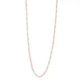 "10k Gold 2.8 mm Figaro Chain Necklace, Women's, Size: 18"", Pink"