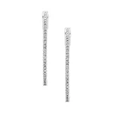 Diamaison 1/4 Ct. T.w. Diamond Inside-Out Hoop Earrings In 14K White Gold