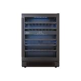 Avallon 46 Bottle Dual Zone Freestanding Wine Refrigerator in Black, Size 34.12 H x 23.75 W x 23.81 D in | Wayfair AWC241DBLSS