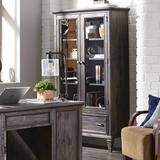 Birch Lane™ Kerey 75" H x 40" W Solid Wood Standard Bookcase Wood in Gray, Size 75.0 H x 40.0 W x 18.0 D in | Wayfair