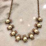 J. Crew Jewelry | J. Crew Gold And Pearl Necklace | Color: Gold | Size: Os