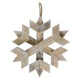 Northlight Seasonal 11.5" Wooden Hanging Snowflake Christmas Ornament Wood in Brown, Size 12.0 H x 12.0 W x 1.5 D in | Wayfair NORTHLIGHT NS88200