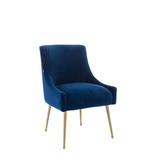 Etta Avenue™ Dane Velvet Side Chair Upholstered/Velvet in Blue, Size 33.1 H x 22.0 W x 24.8 D in | Wayfair 5CEBC94994304B9BA19A87E2806BA890