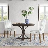 Three Posts™ Bob Upholstered Dining Chair Polyester/Upholstered/Fabric in Blue, Size 38.75 H x 19.0 W x 24.75 D in | Wayfair