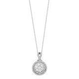 14k White Gold 1 Carat T.W. Lab-Grown Diamond Circle Pendant Necklace, Women's