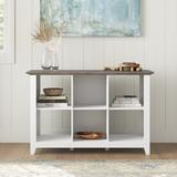Sand & Stable™ Aaden 29.5" H x 47.24" W Cube Bookcase Wood in Brown/Gray/White, Size 29.5 H x 47.24 W x 14.5 D in | Wayfair
