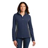 Port Authority L216 Women's Colorblock Value Fleece Jacket in True Navy Blue/Battleship Grey size Small