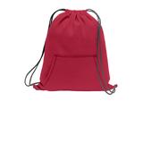 Port & Company BG614 Core Fleece Sweatshirt Cinch Pack in Red size OSFA | Cotton Blend