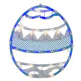 Northlight Seasonal 17" LED Lighted Blue Easter Egg Spring Window Silhouette Decoration in Blue/Green/White, Size 17.0 H x 1.0 W x 14.0 D in Wayfair