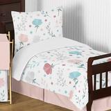 Sweet Jojo Designs Pop Rose 5 Piece Toddler Bedding Set Polyester in Gray | Wayfair PopFloral-PK-BU-Tod
