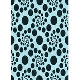 Blue Area Rug - East Urban Home Lona Polka Dots Wool Light Area Rug Wool in Blue, Size 96.0 W x 0.35 D in | Wayfair