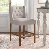 Kelly Clarkson Home Avah Bar & Counter Stool Wood/Upholstered in Brown, Size 38.0 H x 18.3 W x 24.0 D in | Wayfair 766EF161BF0248AD8815D88CB4908FD9