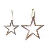 Melrose Wood Star Ornament, Brown