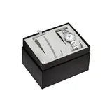 Bulova Women's Crystal Watch Box Set, Silver