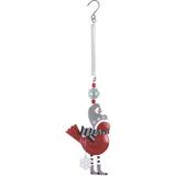 Sunset Vista Designs Co. Bird Bouncy Hanging Figurine Ornament Metal in Gray/Red, Size 9.0 H x 4.5 W x 1.0 D in | Wayfair 15723