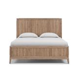 Birch Lane™ Ayla Solid Wood Low Profile Standard Bed Wood in Brown/Gray, Size 64.0 H x 66.8 W x 82.75 D in | Wayfair