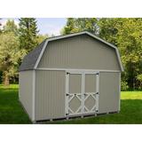 Little Cottage Company Classic Gambrel 14 ft. W x 24 ft. D Solid & Manufactured Wood Storage Shed in Brown, Size 156.0 H x 168.0 W x 288.0 D in