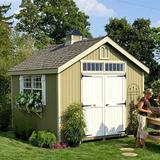 Little Cottage Company Colonial Williamsburg 8 ft. W x 8 ft. D Solid & Manufactured Wood Storage Shed in Brown, Size 113.0 H x 96.0 W x 96.0 D in