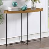 Everly Quinn Leroy 42" Console Table Wood/Metal in Black/Brown, Size 32.0 H x 42.0 W x 15.0 D in | Wayfair 2E0C7D9AE2D649108973719AB68F6DC8