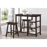 Red Barrel Studio® Lidderdale 3 - Piece Counter Height Dining Set Wood in Brown, Size 36.0 H x 43.0 W x 19.0 D in | Wayfair