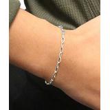 Yeidid International Women's Bracelets - Sterling Silver Paperclip Link Bracelet