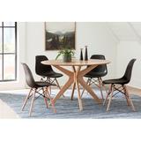 AllModern Jordan 4 - Person Dining Set Plastic/Acrylic/Wood in Brown | Wayfair DD55F18AA3F54C1697AFFA296AF25FCA