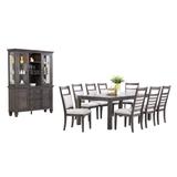 Sunset Trading Shades of Gray 11 Piece Dining Set with China Cabinet - Sunset Trading DLU-EL9282-C90-BH11PC