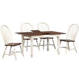 Sunset Trading Andrews 5 Piece Butterfly Dining Set with Windsor Spindleback Chairs - Sunset Trading DLU-TLB3660-C30-AW5PC