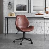Steelside™ Alby Ergonomic Task Chair Upholstered in Black/Brown, Size 40.0 H x 23.0 W x 23.5 D in | Wayfair AD43631EC40F431BBA13B1E2A96FD518