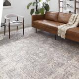 Brown/Yellow Area Rug - Bungalow Rose Gelo Oriental Gray/Peach Area Rug Polyester in Brown/Yellow, Size 90.0 W x 0.13 D in | Wayfair