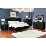 Coaster Deanna Tufted Bed Upholstered/Velvet in Black, Size 66.0 H x 88.5 W x 104.0 D in | Wayfair 206101KE